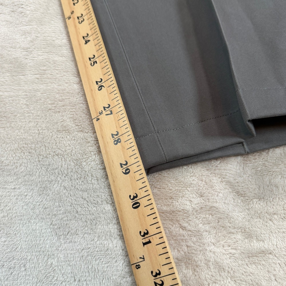 Brooks Brothers Mens 38x30 Advantage Chino Clark Grey Flat Front Cotton Pants - Picture 8 of 10